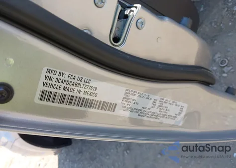 2020 Dodge Journey Se Value из США, поврежденный, VIN 3C4PDCAB8LT277619